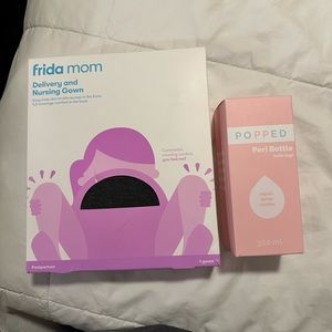 Frida Delivery and Nursing Gown/Popped Peri Bottle (Reserved)